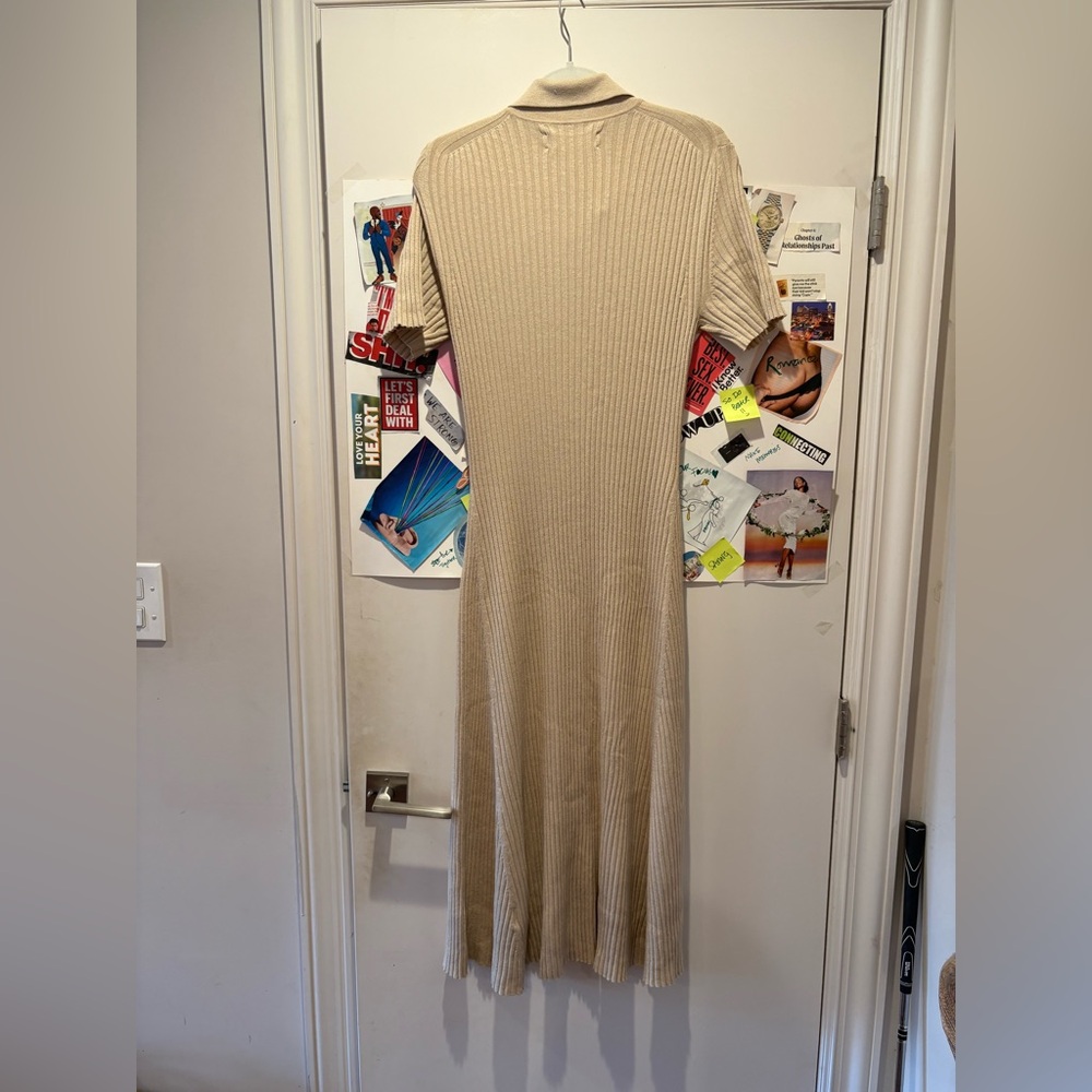 SAMSOE Beige Ribbed Knit Dress - Picture 5 of 16